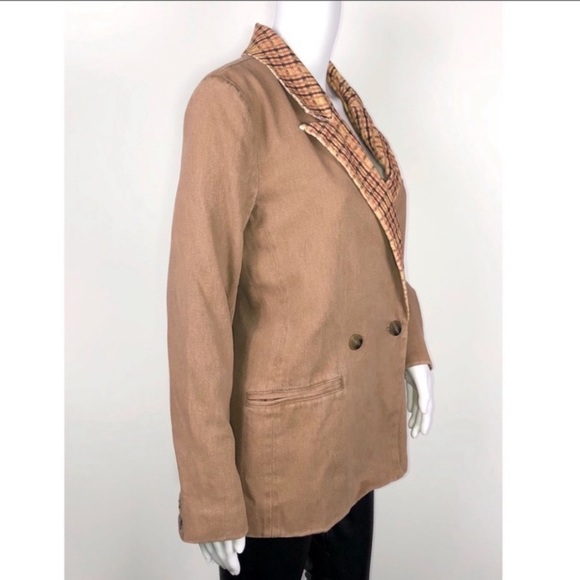 We the Free xFree People Otter 2 Button Double Breasted Reid Smoking Jacket ZsXS - Picture 8 of 13